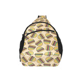 Hamburger Pattern Print Design 01 All Over Print Chest Bag