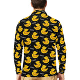 Duck Pattern Print Design 05 Men's Long Sleeve Polo Shirt