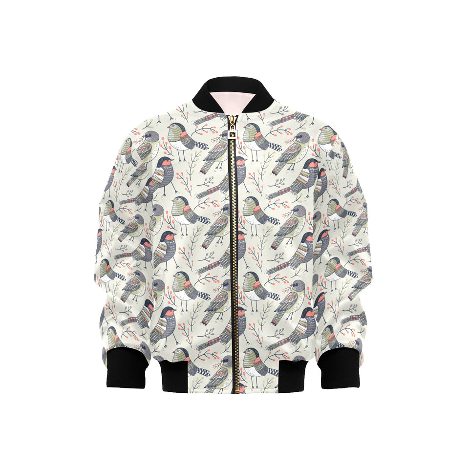 Pigeon Pattern Print Design 04 Kids' Boys' Girls' Bomber Jacket