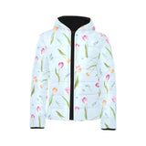 Watercolor Tulips pattern Kids' Boys' Girls' Padded Hooded Jacket