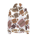 American football ball pattern Men's Padded Hooded Jacket