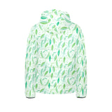 Green Peas Pattern Print Design 01 Kids' Boys' Girls' Padded Hooded Jacket