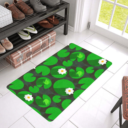 Frog waterlily pattern Doormat