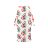 papaya pattern Blanket Robe with Sleeves