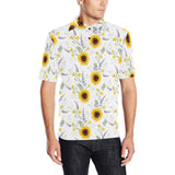 beautiful sunflowers pattern Men's All Over Print Polo Shirt