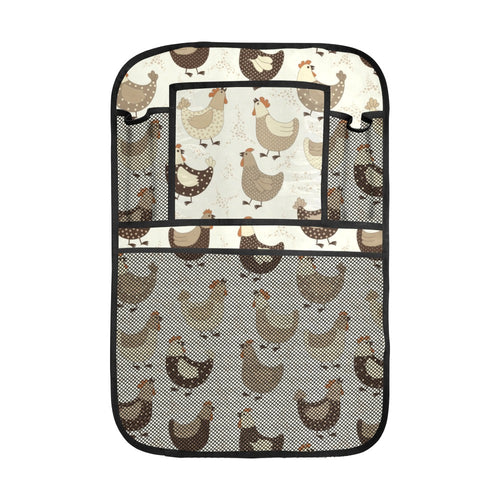 Cute rooster chicken cock Car Seat Back Organizer
