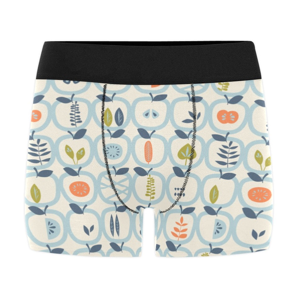 apples leaves pattern Men's All Over Print Boxer Briefs Men's Underwear