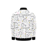 Siberian Husky design pattern Kids' Boys' Girls' Bomber Jacket