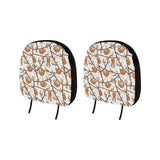 Sloths hanging on the tree pattern Car Headrest Cover