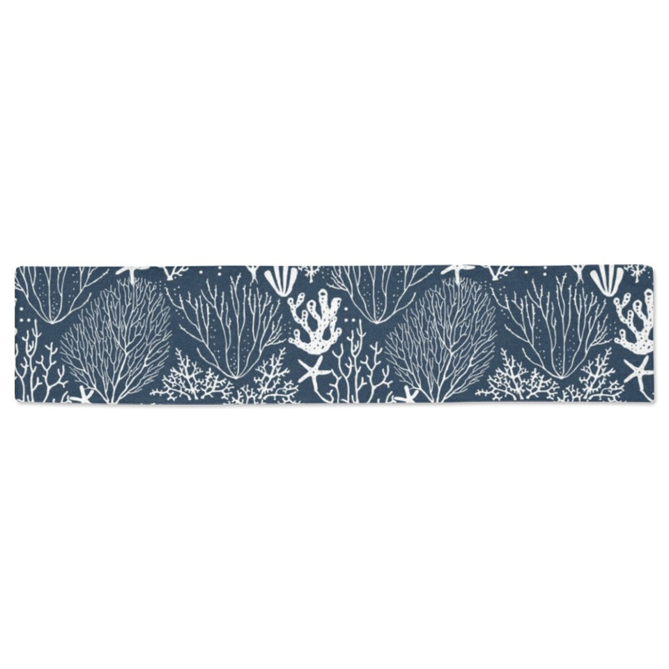 Coral Reef Pattern Print Design 05 Table Runner