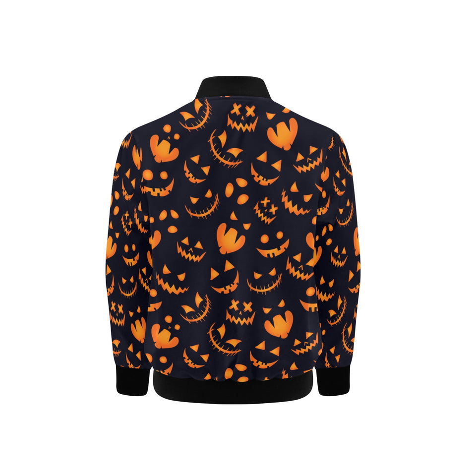 Halloween pattern Pumpkin background Kids' Boys' Girls' Bomber Jacket