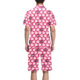 Guinea Pig Pattern Print Design 01 Men's V-Neck Short Pajama Set