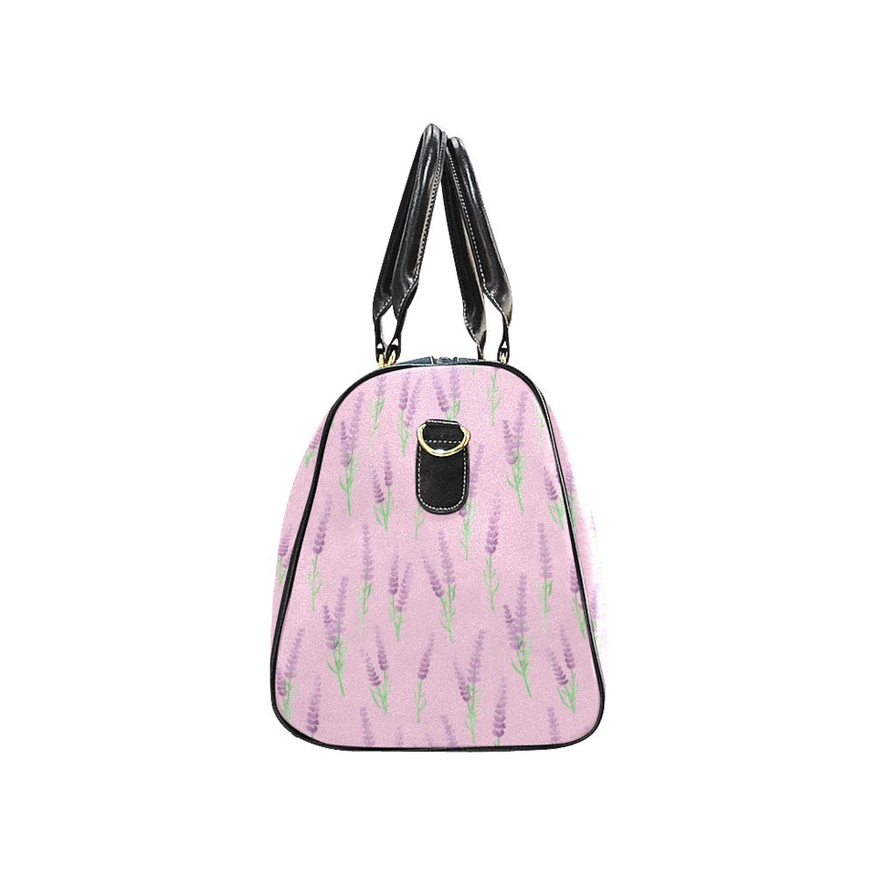 Lavender pattern pink background Travel Bag