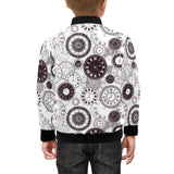 Classic vintage clock pattern Kids' Boys' Girls' Bomber Jacket