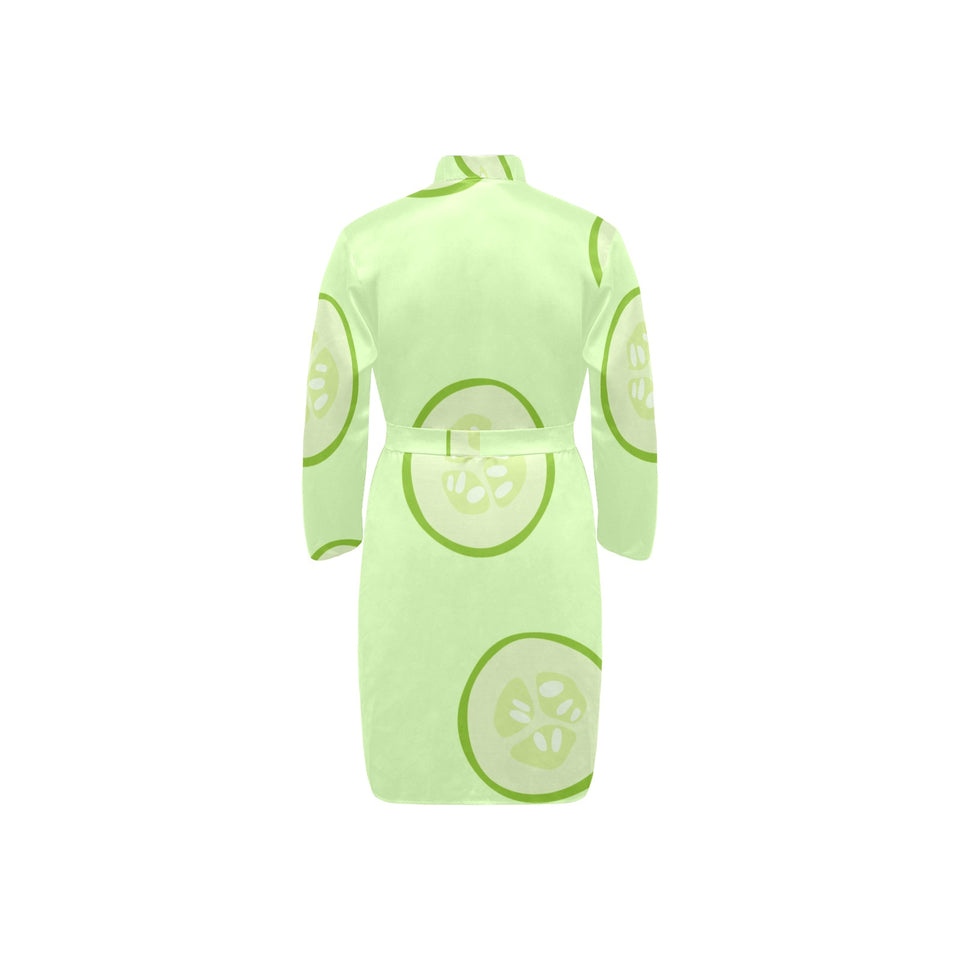 Cucumber pattern Men's Long Sleeve Belted Night Robe