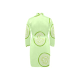 Cucumber pattern Men's Long Sleeve Belted Night Robe