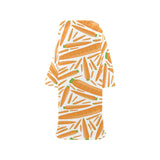 Carrot Pattern Print Design 02 Blanket Robe with Sleeves