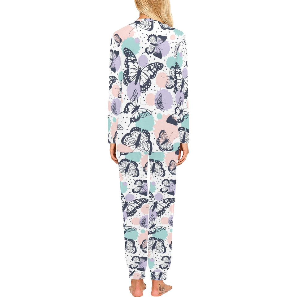 Butterfly pattern Women's All Over Print Pajama Set