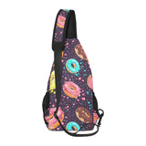 Colorful donut glaze pattern All Over Print Chest Bag