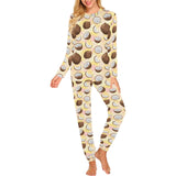 Coconut Pattern Print Design 05 Women's All Over Print Pajama Set