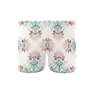 Square floral indian flower pattern Men's Swimming Trunks