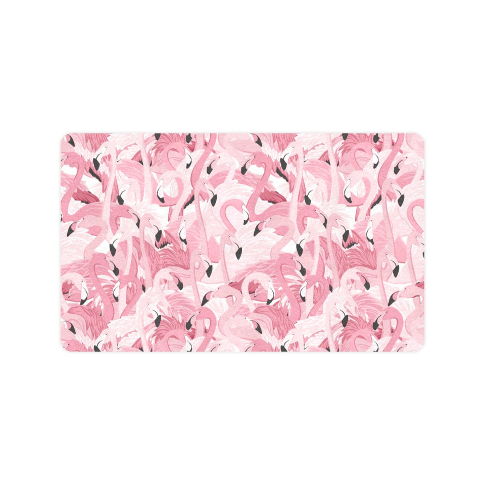 Pink flamingos pattern background Doormat