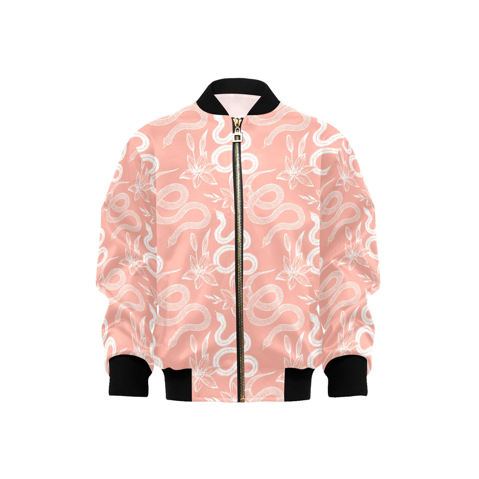 Snake lilies flower pattern Kids' Boys' Girls' Bomber Jacket