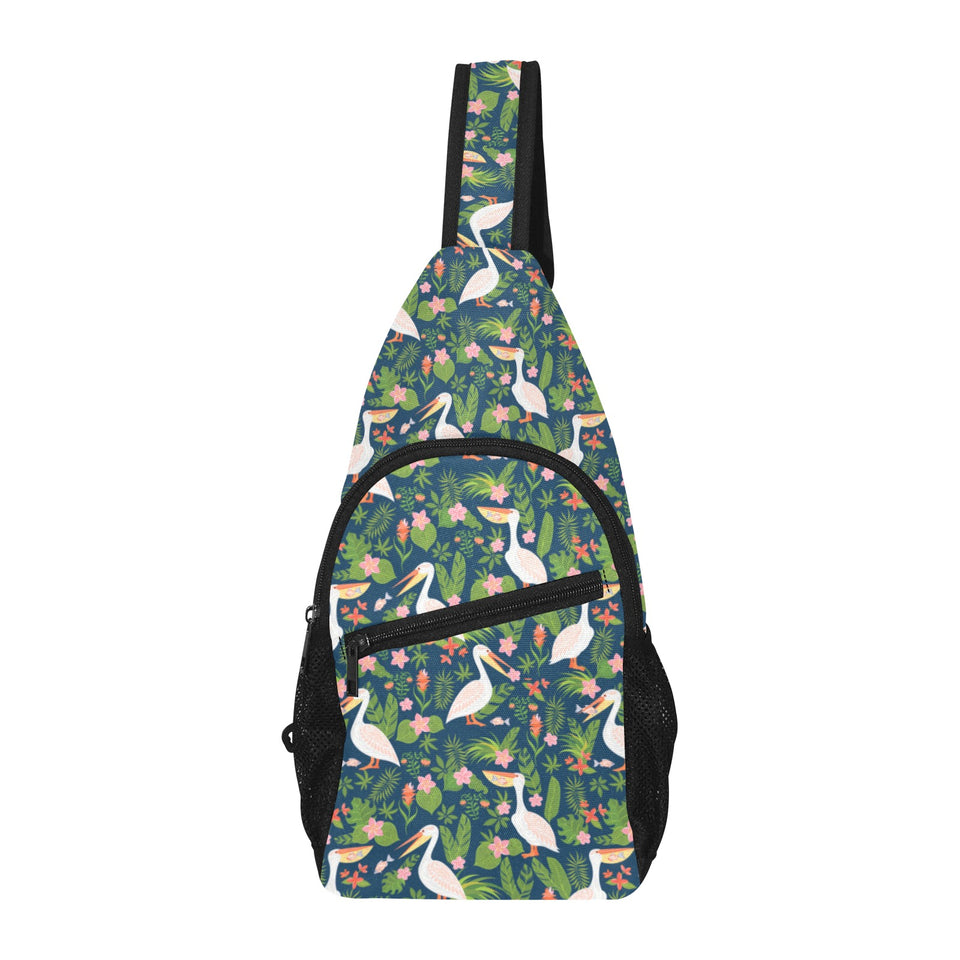 Pelican Pattern Print Design 05 All Over Print Chest Bag