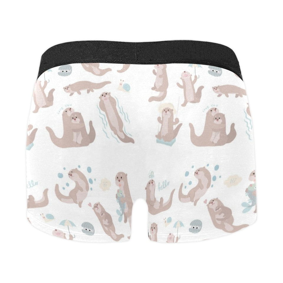 Cute sea otters pattern Men's All Over Print Boxer Briefs Men's Underwear