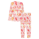 Hand drawn heart design pattern Women's All Over Print Pajama Set