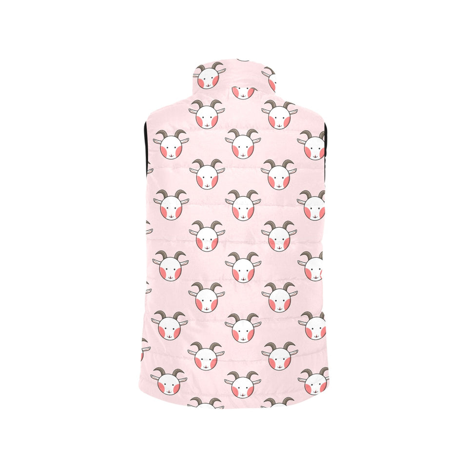 Cute goat pattern Women's Padded Vest