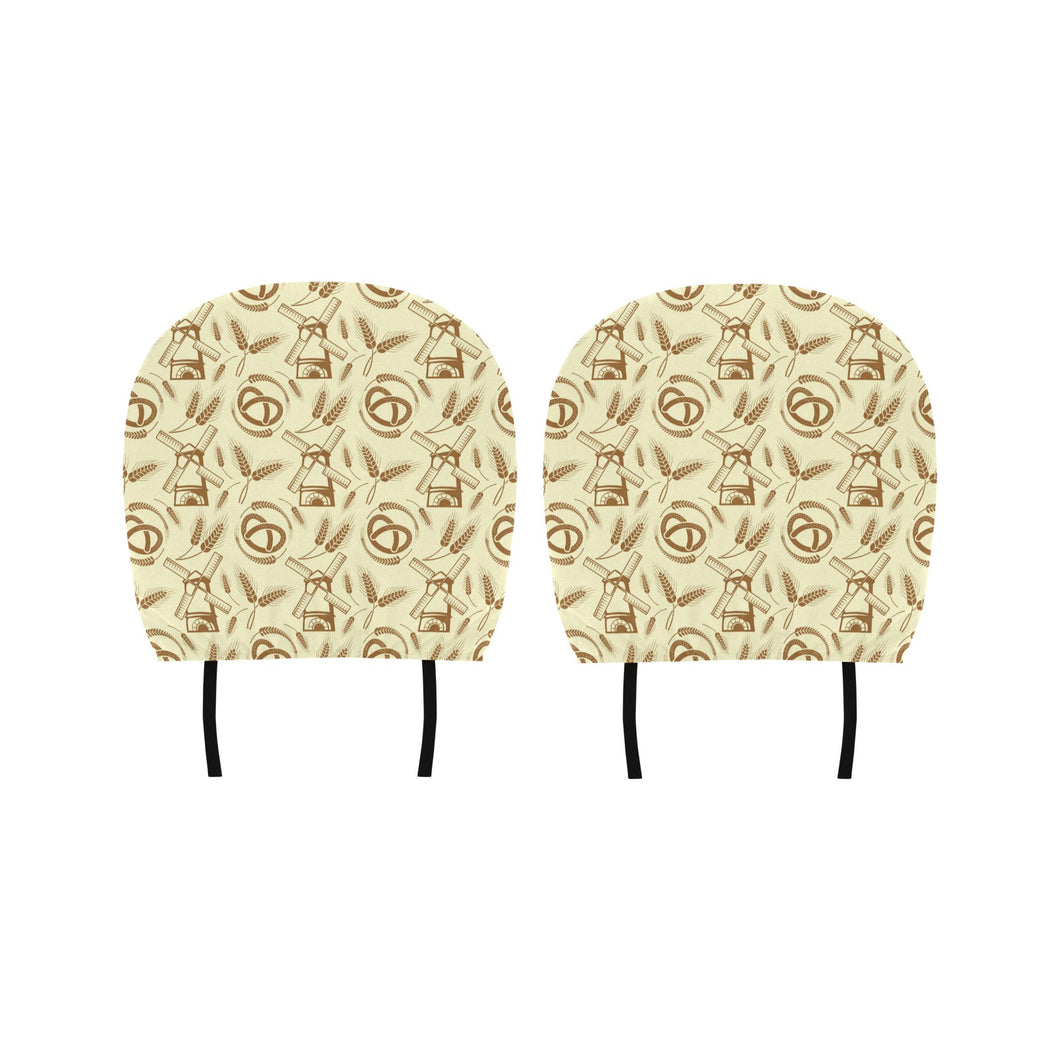 Windmill Wheat pattern Car Headrest Cover