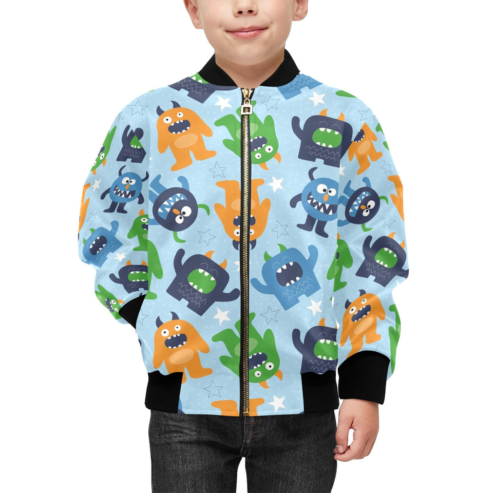 Alien Pattern Print Design 04 Kids' Boys' Girls' Bomber Jacket