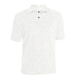 arabic white pattern Men's All Over Print Polo Shirt