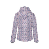 Indian Batik Style pattern Women's Padded Hooded Jacket