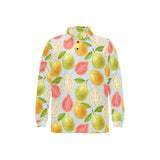 Guava design pattern Men's Long Sleeve Polo Shirt