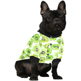 Watercolor kiwi pattern All Over Print Pet Dog Round Neck Fuzzy Shirt