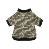 Dark Green camouflage pattern All Over Print Pet Dog Round Neck Fuzzy Shirt