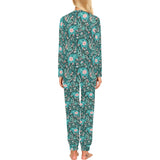 Elephants jungle pattern Women's All Over Print Pajama Set