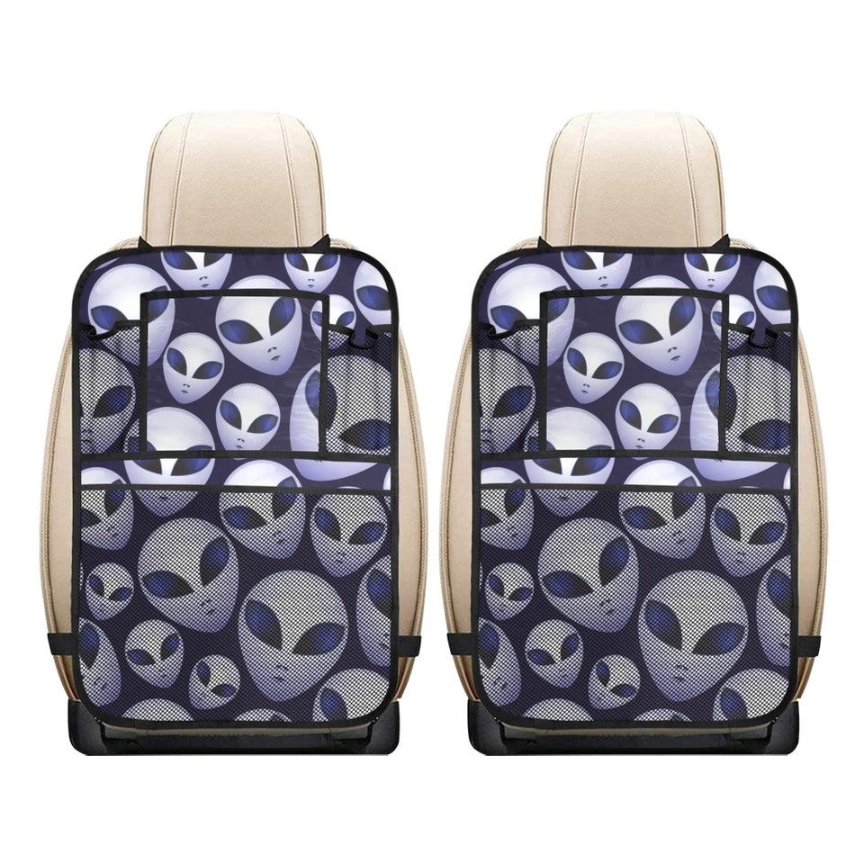 Alien Pattern Print Design 01 Car Seat Back Organizer