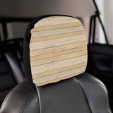 Wood Printed Pattern Print Design 01 Car Headrest Cover