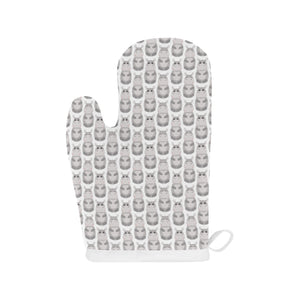 Hippopotamus Pattern Print Design 05 Heat Resistant Oven Mitts