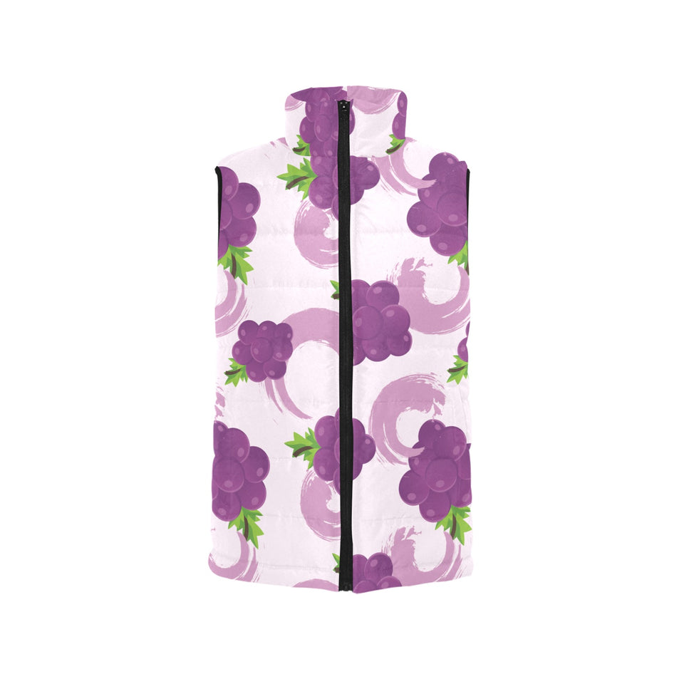 Cute Grape pattern Women's Padded Vest