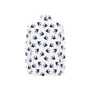 Swallow Pattern Print Design 03 Women's Long Sleeve Polo Shirt