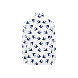 Swallow Pattern Print Design 03 Women's Long Sleeve Polo Shirt