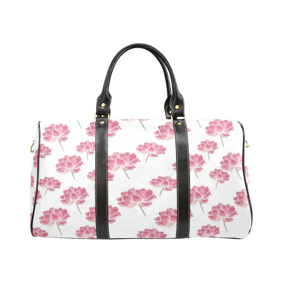 Pink lotus waterlily pattern Travel Bag