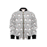 Bull Terrier Pattern Print Design 05 Kids' Boys' Girls' Bomber Jacket