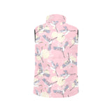 Japanese crane rose pattern Women's Padded Vest