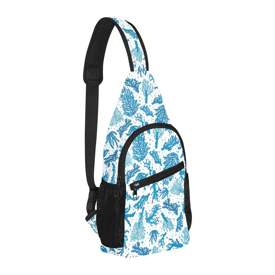 Coral Reef Pattern Print Design 01 All Over Print Chest Bag