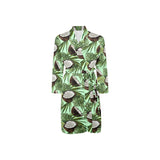 Coconut Pattern Print Design 02 Men's Long Sleeve Belted Night Robe